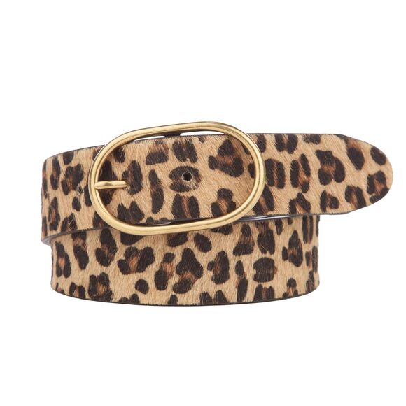 Luсkу Вrаnd Accessories - 2322 Women's Leather Bold Fashion Statement Belts, Haircalf-leopard